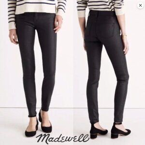 MADEWELL 10" High Rise Skinny jeans black coated jeans size 28